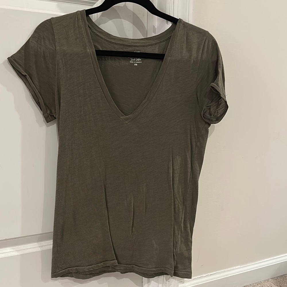 J. Crew Green Fitted Short Sleeve T-Shirt